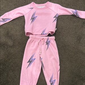 T2 Love Pink Lightning Bolt Toddler/Kid Set